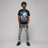 Black University Blue 5s DopeSkill Oversize Print T-Shirt Built From Nothing Graphic