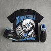 Black University Blue 5s DopeSkill Oversize Print T-Shirt Built From Nothing Graphic