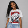 Cherry 11s DopeSkill Oversize Print T-Shirt Built From Nothing Graphic
