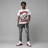 AJ 13 Chicago True Red Cherry DopeSkill Oversize Print T-Shirt Built From Nothing Graphic