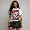 AJ 13 Chicago True Red Cherry DopeSkill Oversize Print T-Shirt Built From Nothing Graphic