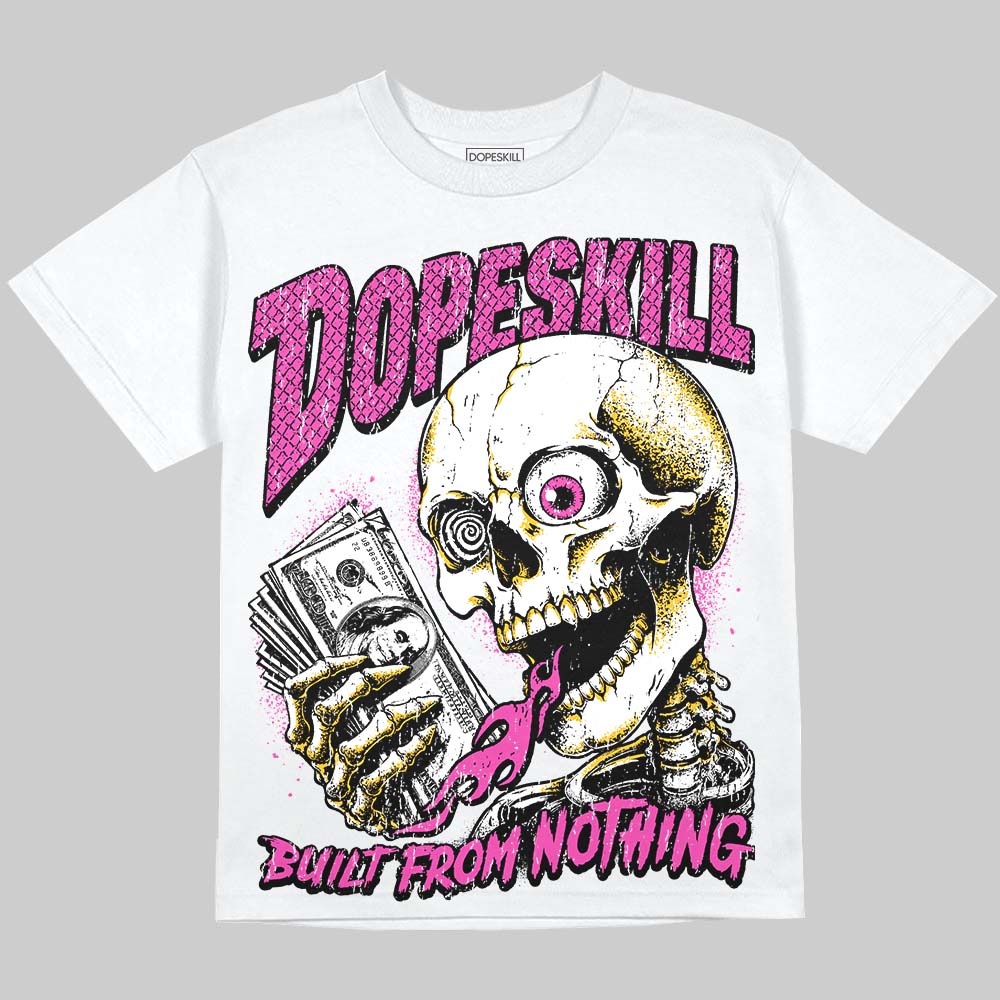 Jordan 4 Comic DopeSkill Oversize Print T-Shirt Built From Nothing Graphic Streetwear - White