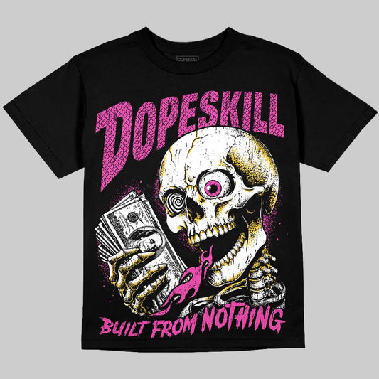 Jordan 4 Comic DopeSkill Oversize Print T-Shirt Built From Nothing Graphic Streetwear - Black