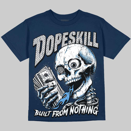 Jordan 13 Flint DopeSkill Oversize Print T-Shirt Built From Nothing Graphic Streetwear - Navy