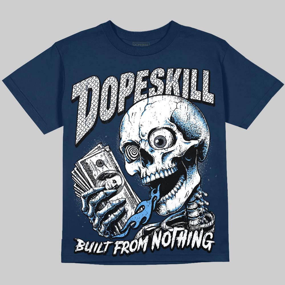 Jordan 13 Flint DopeSkill Oversize Print T-Shirt Built From Nothing Graphic Streetwear - Navy