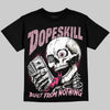 Jordan 4 Iced Carmine DopeSkill Oversize Print T-Shirt Built From Nothing Graphic Streetwear - Black