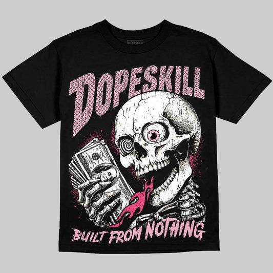 Jordan 4 Iced Carmine DopeSkill Oversize Print T-Shirt Built From Nothing Graphic Streetwear - Black