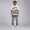 Iced Carmine 4s DopeSkill Oversize Print T-Shirt Built From Nothing Graphic