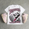 Iced Carmine 4s DopeSkill Oversize Print T-Shirt Built From Nothing Graphic