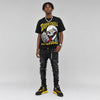 Black Tour Yellow AJ 4 Thunder DopeSkill Oversize Print T-Shirt Built From Nothing Graphic