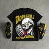Black Tour Yellow AJ 4 Thunder DopeSkill Oversize Print T-Shirt Built From Nothing Graphic