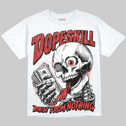 Jordan 4 Toro Bravo DopeSkill Oversize Print T-Shirt Built From Nothing Graphic Streetwear - White