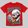 Jordan 4 Toro Bravo DopeSkill Oversize Print T-Shirt Built From Nothing Graphic Streetwear - Red