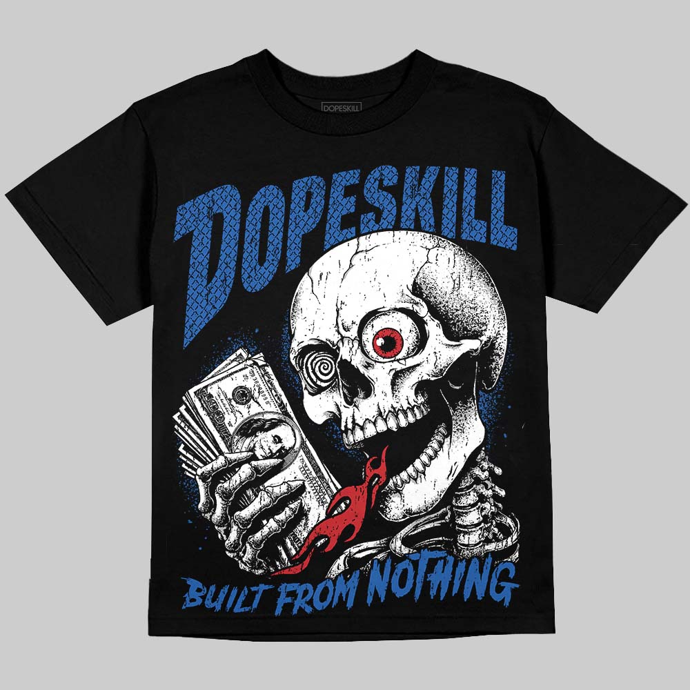 Jordan 3 True Blue DopeSkill Oversize Print T-Shirt Built From Nothing Graphic Streetwear - Black