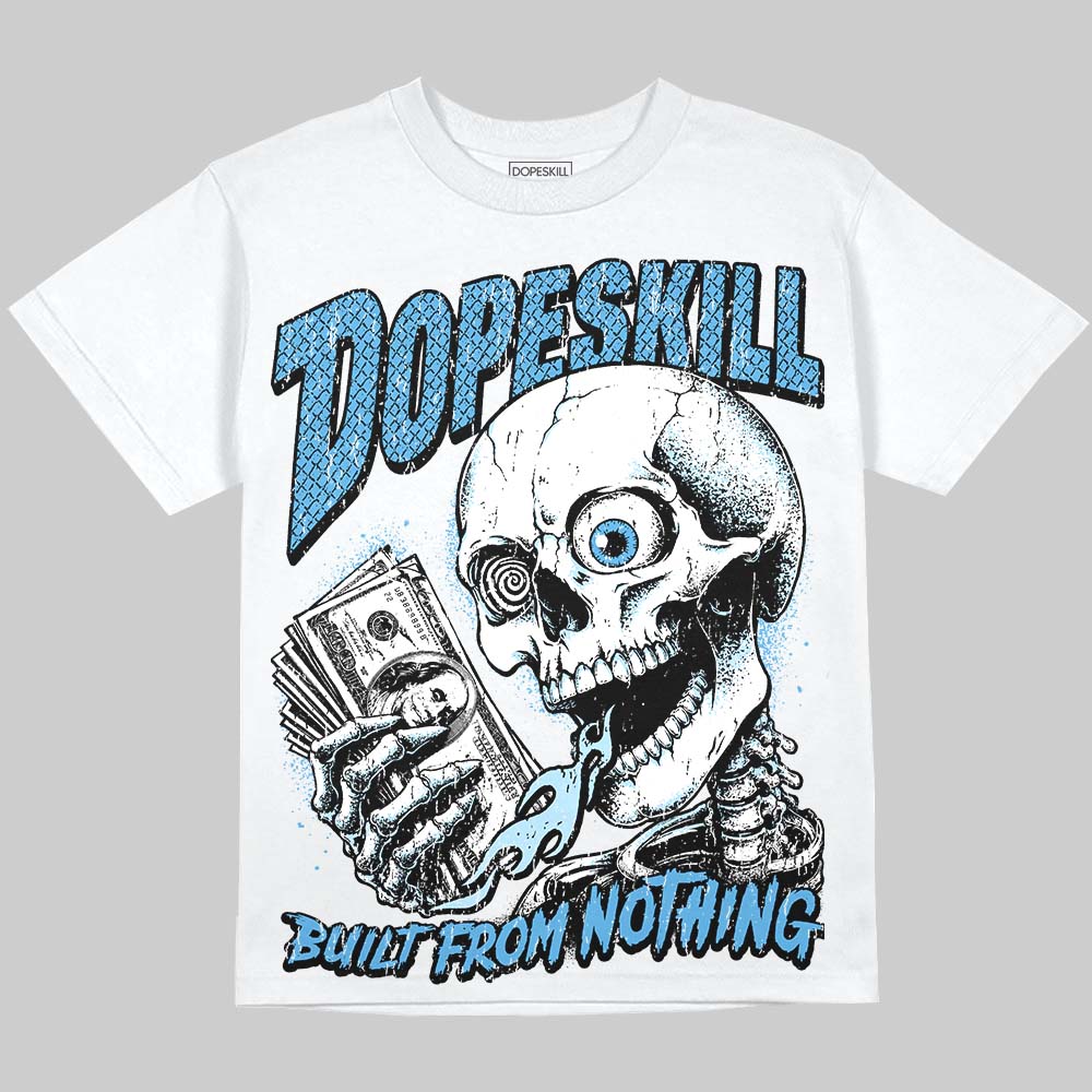 Jordan 11 University Blue DopeSkill Oversize Print T-Shirt Built From Nothing Graphic Streetwear - White