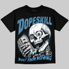 Jordan 11 University Blue DopeSkill Oversize Print T-Shirt Built From Nothing Graphic Streetwear - Black