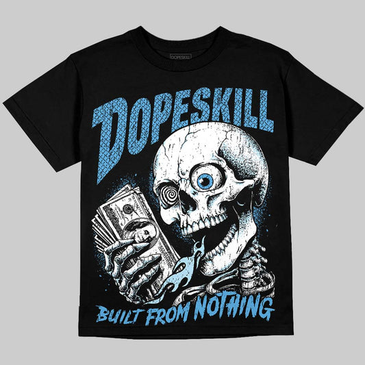 Jordan 11 University Blue DopeSkill Oversize Print T-Shirt Built From Nothing Graphic Streetwear - Black