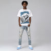 UNC 11s DopeSkill Oversize Print T-Shirt Built From Nothing Graphic