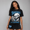 University Blue 14s DopeSkill Oversize Print T-Shirt Built From Nothing Graphic