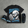University Blue 14s DopeSkill Oversize Print T-Shirt Built From Nothing Graphic