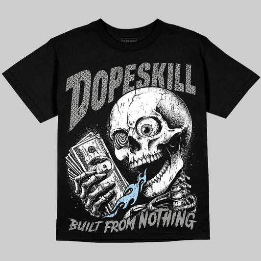 Jordan 5 White Metallic DopeSkill Oversize Print T-Shirt Built From Nothing Graphic Streetwear - Black