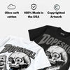 White Metallic 5s DopeSkill Oversize Print T-Shirt Built From Nothing Graphic