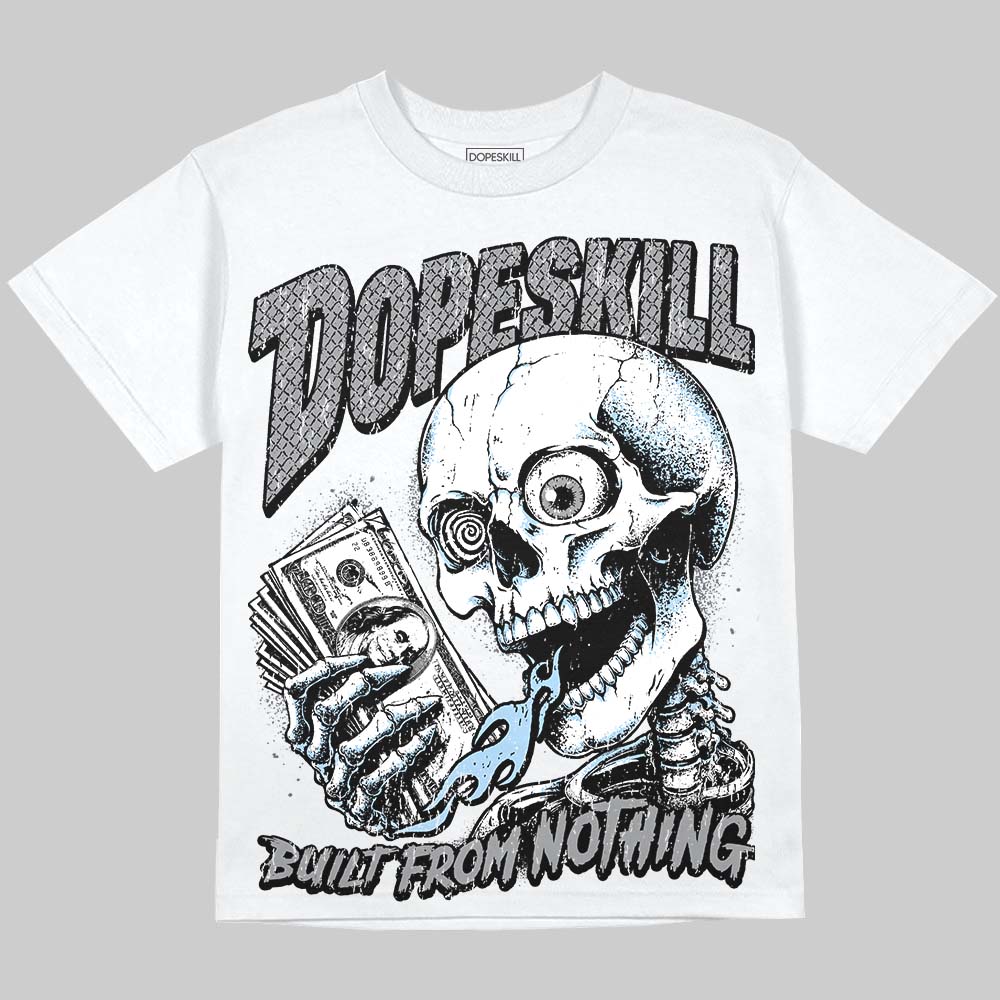 Jordan 5 Wolf Grey DopeSkill Oversize Print T-Shirt Built From Nothing Graphic Streetwear - White