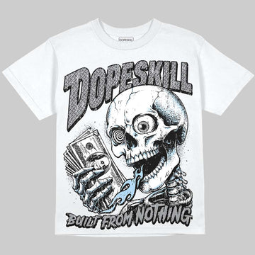 Jordan 5 Wolf Grey DopeSkill Oversize Print T-Shirt Built From Nothing Graphic Streetwear - White