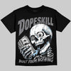 Jordan 5 Wolf Grey DopeSkill Oversize Print T-Shirt Built From Nothing Graphic Streetwear - Black