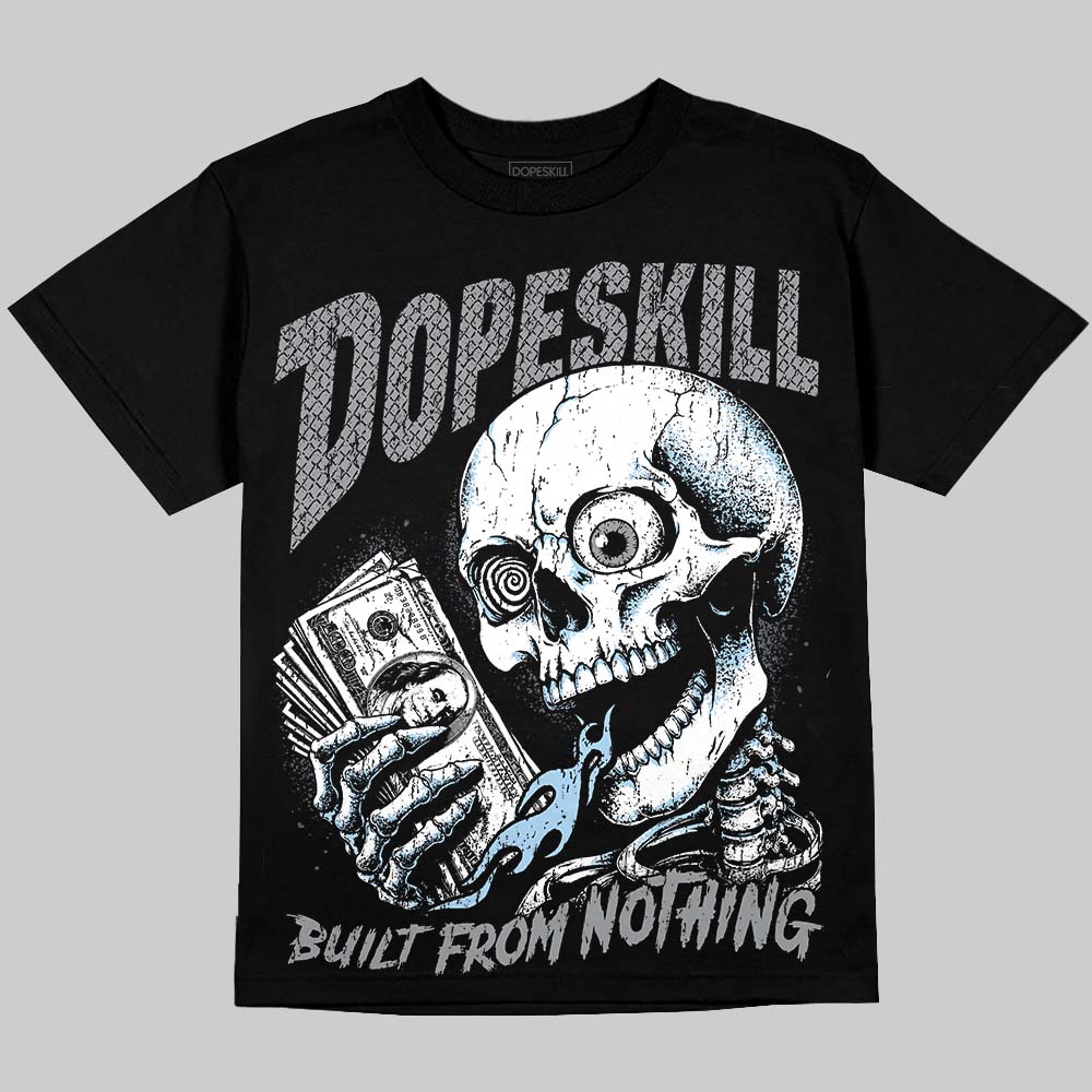 Jordan 5 Wolf Grey DopeSkill Oversize Print T-Shirt Built From Nothing Graphic Streetwear - Black