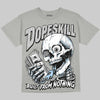 Jordan 5 Wolf Grey DopeSkill Oversize Print T-Shirt Built From Nothing Graphic Streetwear - Grey