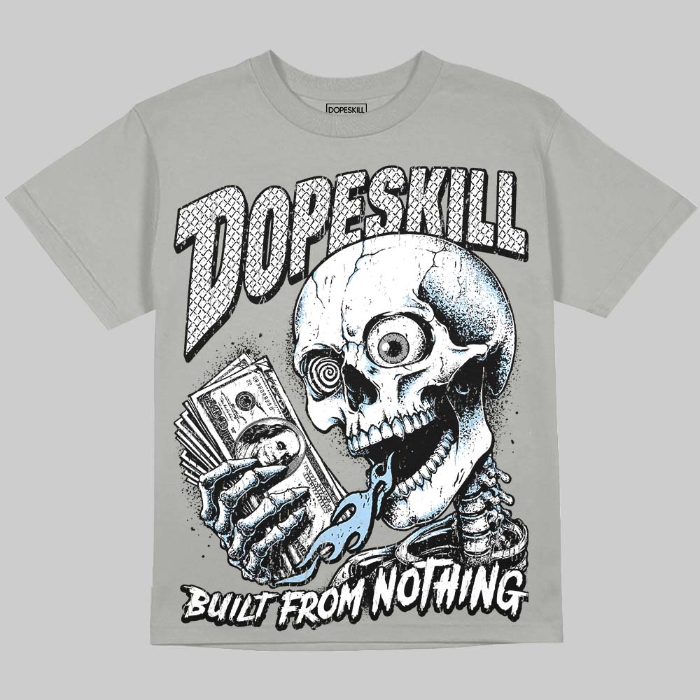 Jordan 5 Wolf Grey DopeSkill Oversize Print T-Shirt Built From Nothing Graphic Streetwear - Grey