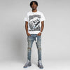 Wolf Grey 5s DopeSkill Oversize Print T-Shirt Built From Nothing Graphic