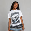 Wolf Grey 5s DopeSkill Oversize Print T-Shirt Built From Nothing Graphic