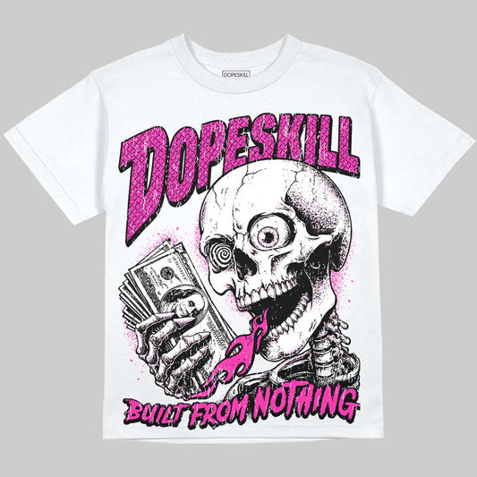 Dunk Triple Pink DopeSkill Oversize Print T-Shirt Built From Nothing Graphic Streetwear - White