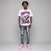 Triple Pink Dunk DopeSkill Oversize Print T-Shirt Built From Nothing Graphic