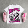 Triple Pink Dunk DopeSkill Oversize Print T-Shirt Built From Nothing Graphic