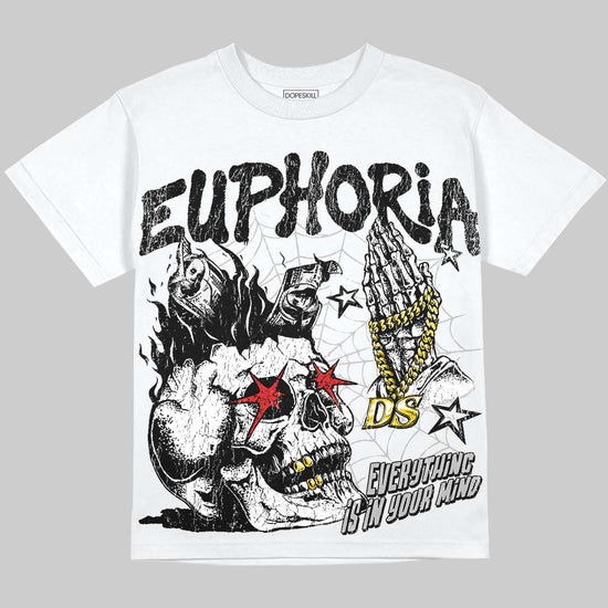 Dunk Panda White Black DopeSkill Oversize Print T-Shirt Euphoria Graphic Streetwear - White