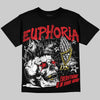 Jordan 4 Bred DopeSkill Oversize Print T-Shirt Euphoria Graphic Streetwear - Black