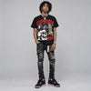 Bred 4s DopeSkill Oversize Print T-Shirt Euphoria Graphic