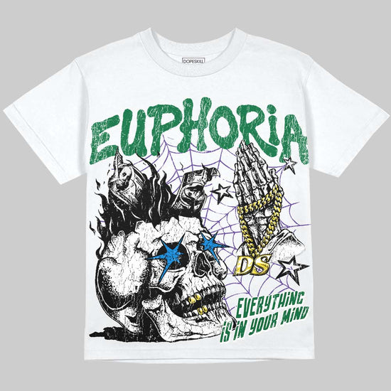 Jordan 12 Bucks DopeSkill Oversize Print T-Shirt Euphoria Graphic Streetwear - White