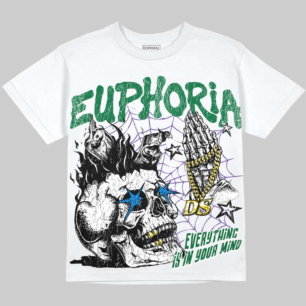 Jordan 12 Bucks DopeSkill Oversize Print T-Shirt Euphoria Graphic Streetwear - White