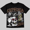 Jordan 12 Fireside DopeSkill Oversize Print T-Shirt Euphoria Graphic Streetwear - Black
