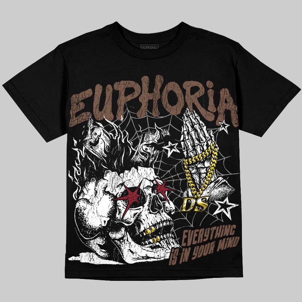 Jordan 12 Fireside DopeSkill Oversize Print T-Shirt Euphoria Graphic Streetwear - Black
