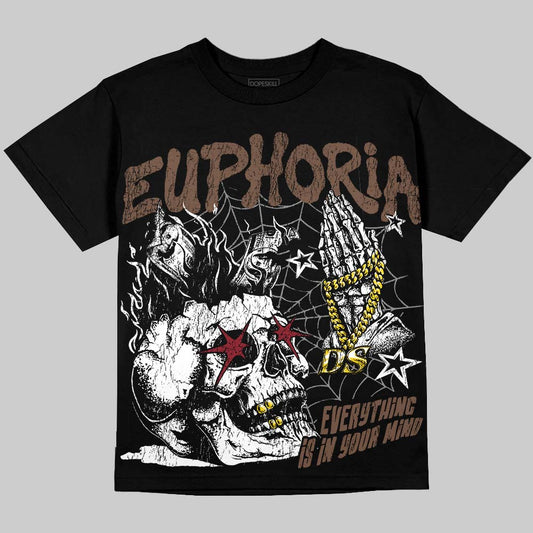 Jordan 12 Fireside DopeSkill Oversize Print T-Shirt Euphoria Graphic Streetwear - Black