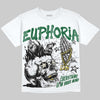 Jordan 14 Forest Green DopeSkill Oversize Print T-Shirt Euphoria Graphic Streetwear - White 