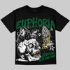 Jordan 14 Forest Green DopeSkill Oversize Print T-Shirt Euphoria Graphic Streetwear - Black