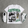 Forest Green 14s DopeSkill Oversize Print T-Shirt Euphoria Graphic