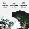 Forest Green 14s DopeSkill Oversize Print T-Shirt Euphoria Graphic