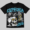 Jordan 11 Gamma Blue DopeSkill Oversize Print T-Shirt Euphoria Graphic Streetwear - Black